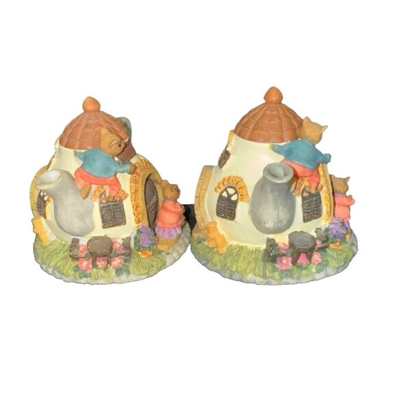 Dezine Moussy Lodge Mini Cottage Mini Teapot 1993 Decoration 3" Removable Lid - Picture 3 of 9